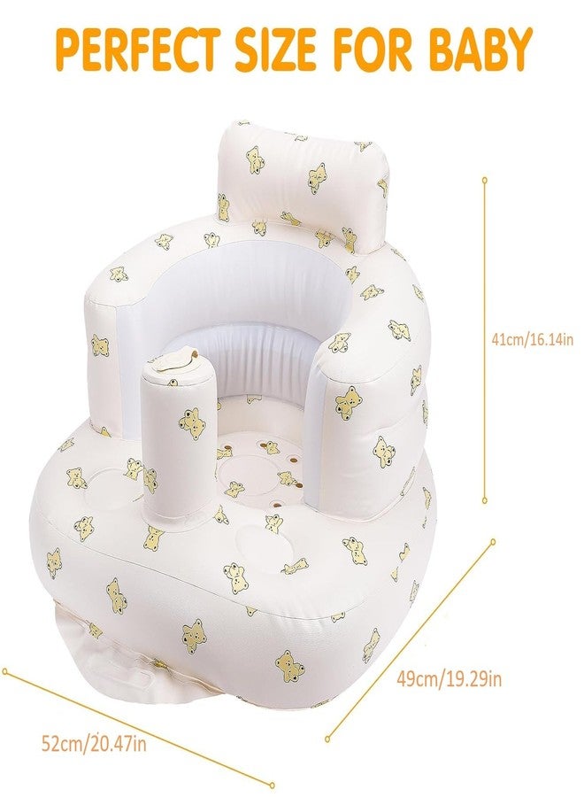 KRLZ Inflatable Baby Seat for Babies 3 Months and Up, Infant Floor Seat with Built-in Air Pump for Learning to Sit and Camping Inflatable Infant Floor Seat - Image 5